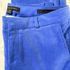 Banana Republic Womens Blue Corduroy Trousers. Ryan Fit short/cropped length